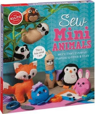 Obrázok produktu pre KLUTZ Sew Mini Animals, Detská súprava na šitie, 8 rok / roky, Viacfarebný