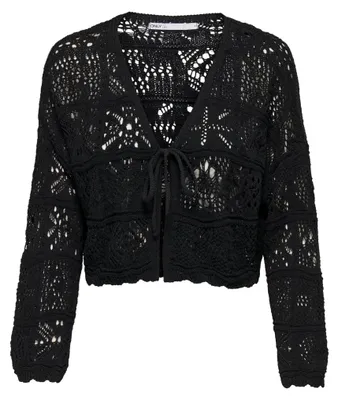 Produktbild von ONLY Damen Onlbeach Life 7/8 O-n Cardigan KNT Noos Pullover, Schwarz, S EU