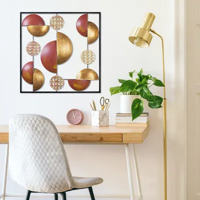 Image de Wallity, My- TNL1610, Multicolore, Autres décorations d'intérieur, 55 x 55 cm, 100 % métal (épaisseur : 1