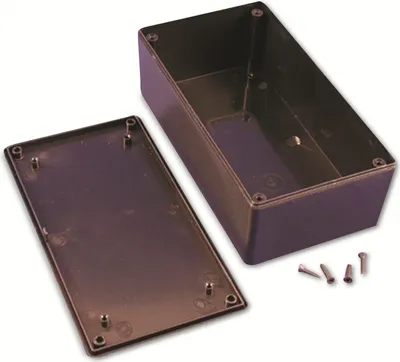 Produktbild von HAMMOND Universal-Gehäuse,1591XXDSBK, ABS, schwarz, IP54, 152,4x82,4x51 mm