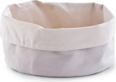 Produktbild von Zeller Brotbeutel, rund, Baumwolle, grau/créme Ø20x12