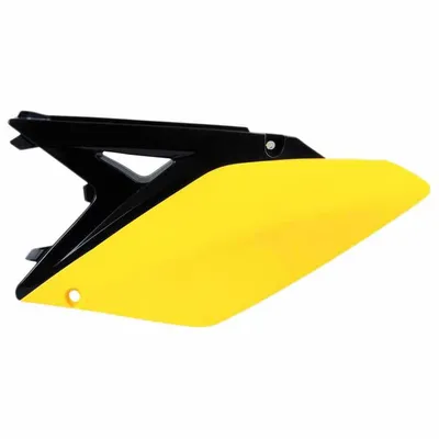 Zdjęcie produktu dla Boczne panele Rtech do Suzuki RM-Z 250, kolor żółty/czarny, modele z lat 2010–2018