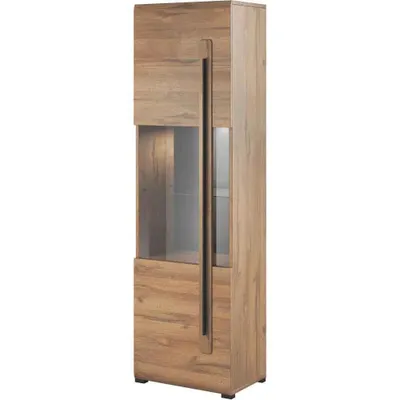Produktbild von Vitrine mit Glasablage TULSA 60 cm, Farbe: Eiche Grandson