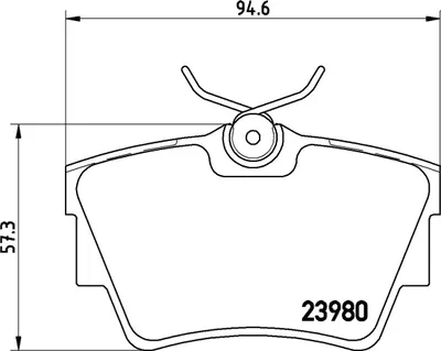 Produktbild von Brembo Bremsbelagsatz, Scheibenbremse Hinterachse P 59 041
