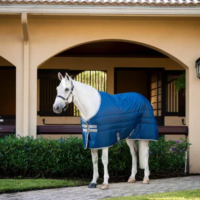 Produktbild von Horseware Stalldecke in Größe 155 - Amigo Ripstop Insulator Stable 350g - Navy/Titanium Grey