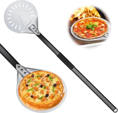 Obrázok produktu pre 203 cm hliníková lopatka na pizzu s odnímateľnou rukoväťou – ideálna na domáce pečenie pizze