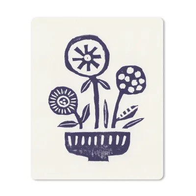 Produktbild von MuchoWow® Mauspad Mousepad Blumen - Pflanzen - Vase - Abstrakt 19x23 cm - Mousepads - Maus Mat - Pad - Mausunterlage - Mauspads - Spielen