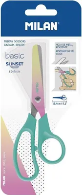 Obrázek produktu pro Školní nůžky Milan BASIC SUNSET, zelené, 1 ks