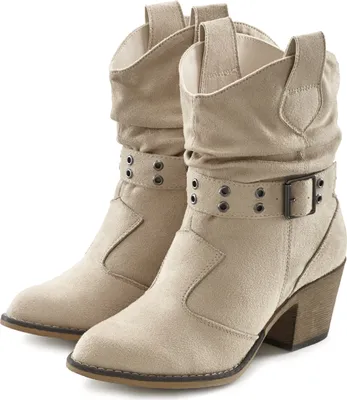 Produktbild von LASCANA Cowboy Stiefelette Sommerstiefelette beige Größe 35