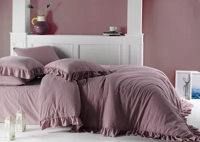 Image de Linge de lit en coton PALE MAVUE/160x200(P) STONEWASHED