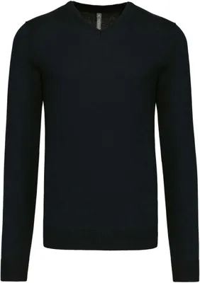 Produktbild von Kariban Herren Pullover Sweatshirt V-Ausschnitt Freizeitpullover, Größe:3XL, Farbe:Schwarz