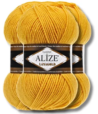 Obrázok produktu pre Alize 3x 100g priadze Lanagold, univerzálna farba, vhodné na háčkovanie a pletenie (216)