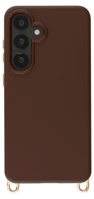 Productafbeelding van Selencia Rivièra MagSafe Backcover met afneembare haakjes voor de Samsung Galaxy S25 / S24 - Choco Brown
