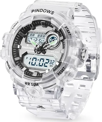 Produktbild von Digitale für Damen Teenager,7 LED Licht, Großes Analog Digital Uhr mit Wasserdichte Alarm Licht Stündlicher Glockenschlag Multifunktions Armbanduhren