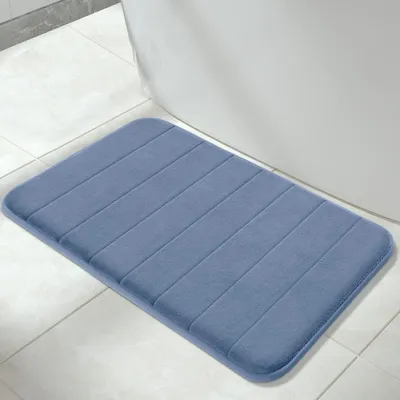 Obrázek produktu pro Protiskuzná podložka do koupelny, rozměry 80 x 50 cm, barva: denim (modrá), vysoká savost, lze prát v pračce