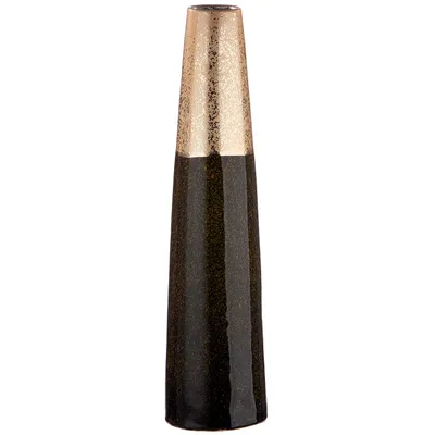 Produktbild von Gilde Vase, groß, konisch, "Macchia", Keramik, braun, VE 1, H. 81,5 cm, D. 18,5 cm  47441