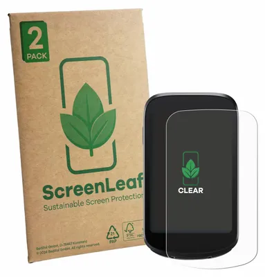 Produktbild von 2x ScreenLeaf Schutzfolie für iGPSPORT BSC500 nachhaltiger Displayschutz Display Schutz Folie Klar Transparent