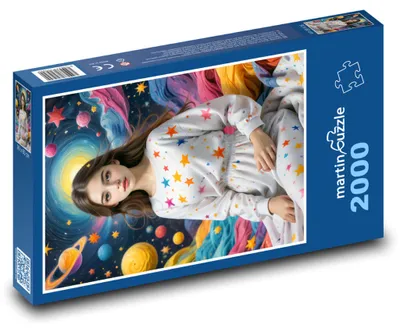 Zdjęcie produktu dla martinpuzzle - Puzzle 2000 - Dziewczyna w kosmosie