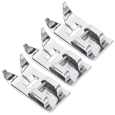 Image de Lot de 3 pieds-de-biche résistants à l'usure en acier inoxydable pour remplacer les anciens accessoires de machine à coudre
