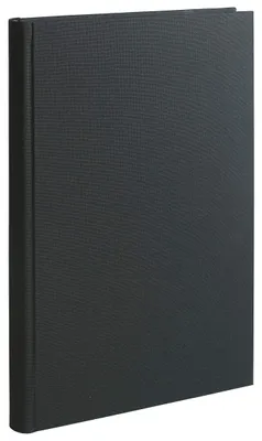 Register 34x22,5 cm, kariert, 200 Seiten, schwarzes Canvas