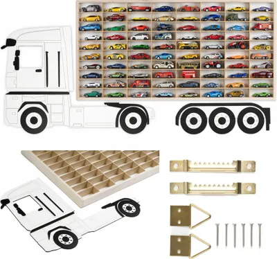 Produktbild von Regal für Hot Wheels Autos 80 Fächer für Autos LKW