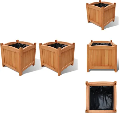 Obrázok produktu pre vidaXL Drevený vyvýšený záhon 30x30x30 cm 2 ks - Kvetináče a sadenice
