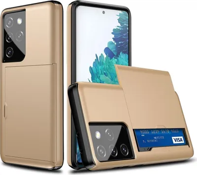 Produktbild von König Design Hülle kompatibel mit Samsung Galaxy S21 Ultra Kunststoff Soft Handyhülle - Handy Case Gold