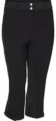 Produktbild von Equipage Damen Reithose Clash gefüttert schwarz Vollbesatz, Größe:XL