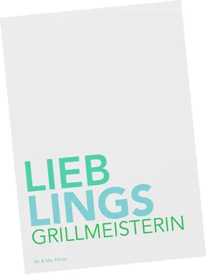 Produktbild von Mr. & Mrs. Panda Postkarte Grillmeisterin - Weiß - Geschenk, Ansichtskarten, Steak, am Grill, bildkarte, Spruch, Grußkarte, Chefköchin, Postkarten, Geschenkidee