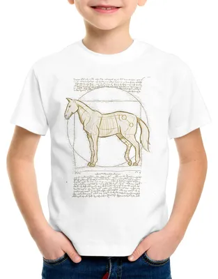 Produktbild von style3 Vitruvianisches Pferd Kinder T-Shirt stute hengst pony reiten
