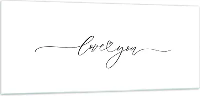 Produktbild von Bilder auf glas - Einteilig - Ich liebe dich handschriftlich - 100x40cm - Glasbilder - Wandbilder - Bilder - Wanddekoration aus Glas - Glas Bilder - Wandbild auf Glas - GAB100x40-4644