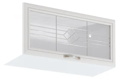 Image de Vitrine haute à portes battantes SILVARA - largeur 80 cm, pin Andersen / blanc