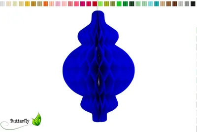 blau Wabenball Figur Laterne