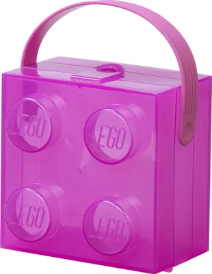 Produktbild von LEGO Brotdose mit Tragegriff violett-transluzent