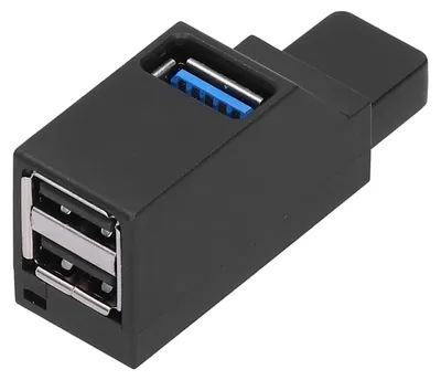 Obrázek produktu pro Přenosný vysokorychlostní USB rozbočovač se 3 porty a poutkem, rozhraní USB 2.0 a USB 3.0, počítačové příslušenství
