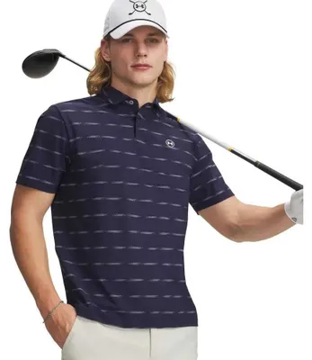 Produktbild von Under Armour Golf Drive Chill Printed Kurzarm-poloshirt Blau L Mann Blau L