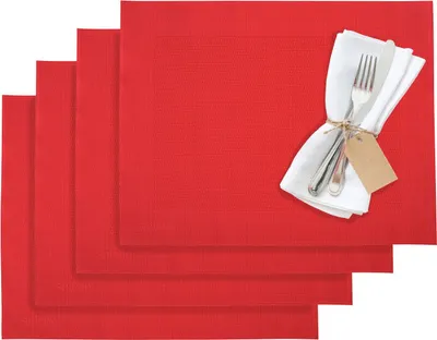 Produktbild von Westmark Tischsets / Platzsets, 4 Stück, 42 x 32 cm, Synthetik, Rot, Saleen Edition: Home, 01210279150