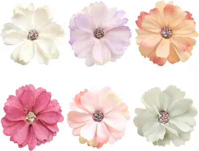 Produktbild von Kunstblumen 60 Stück, 5 cm Durchmesser, multicolor, für Dekoration, Hochzeiten, DIY-Projekte