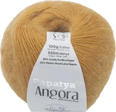 Immagine prodotto di ANGORA MERINO - 100g / 550 m - Senape