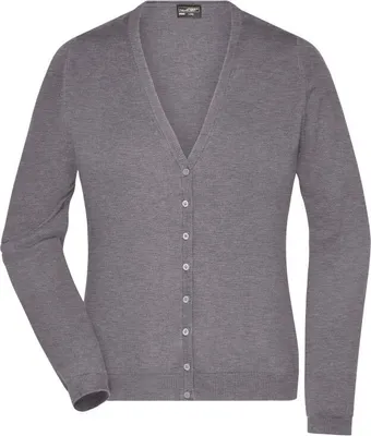 Produktbild von Klassische Baumwoll-Strickjacke grey-heather, Gr. S