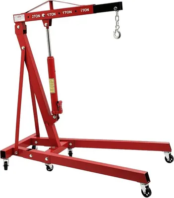 Produktbild von Motorheber Werkstattkran 2000KG Klappbar Getriebeheber Hebekran mit Hydraulischer Pumpengriff 4409 LBS Motorkran Schwerlastkran