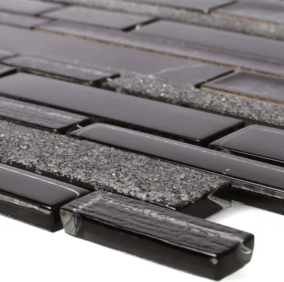 Produktbild von Glas Naturstein Keramik Mosaik Kozan Schwarz