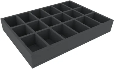 Produktbild von Schaumstoffeinlage 420x300x60mm mit 18 Fächern für Brettspielboxen