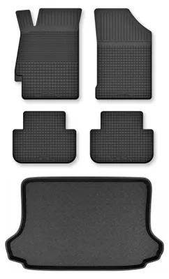 Produktbild von Gummimatten + Kofferraumwanne für Toyota RAV4 III 2006-2013 (5-Türer) – Schwarz, Semi-Universal, angepasst – Wielganizator Semi-Universal
