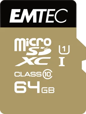 Immagine prodotto di Emtec mSD 64GB UHS-I U1 EliteGold + adattatore