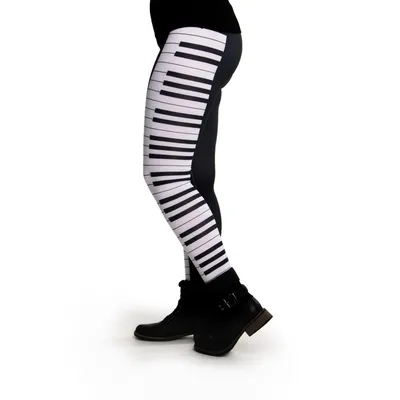 Produktbild von cosey - bedruckte bunte Leggins (Einheitsgröße) - Design Piano