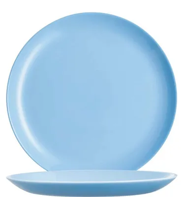 Produktbild von Teller, flach, blau, 25 cm, Glas