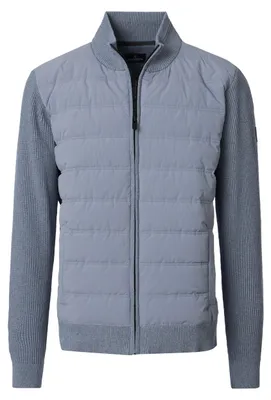 Produktbild von CASAMODA Herren Strickjacke Zipper Regular Baumwolle Hellblau M