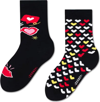 Produktbild von Kindersocken "Liebe", Größe 30-35, bunte Socken mit lustigem Muster