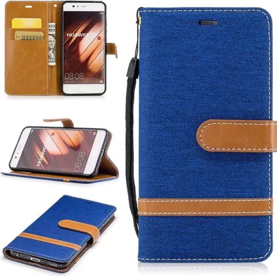 Produktbild von Tasche für Huawei P10 Jeans Cover Handy Schutz Hülle Case Blau